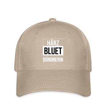 Härzbluetbündnerin Bündnerin Graubünden - Flexfit Cap - Khaki - Vorne