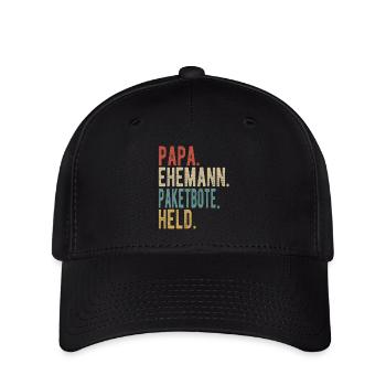 Paketbote Papa Ehemann Held - Flexfit Cap - Schwarz - Vorne