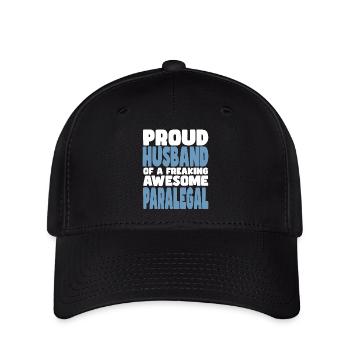 Fière épouse d’un sacré bon - Casquette Flexfit - noir - Devant
