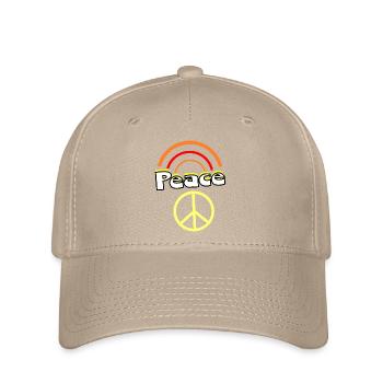 70er Jahre Muster - Flexfit Cap - Khaki - Vorne