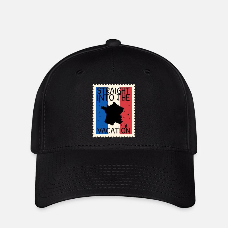 Drapeau de la France Look en détresse Drapeau français - Casquette Flexfit - noir