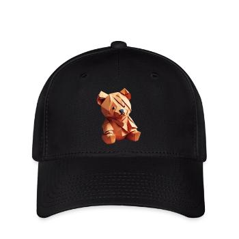 Origami coloré Teddy V - Casquette Flexfit - noir - Devant