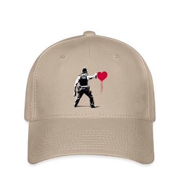 I ♥️ Police StreetArt Banksy style - Flexfit Cap - Khaki - Vorne