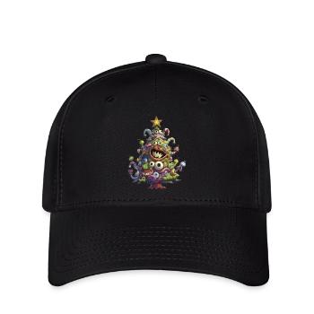 Arbre de Noël Arbre de Noël Arbre de Noël - Casquette Flexfit - noir - Devant