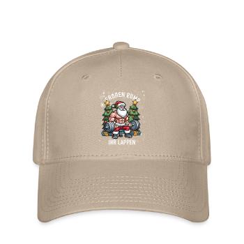 Joyeuse pompe son bodybuilder chiffon Père Noël - Casquette Flexfit - kaki - Devant
