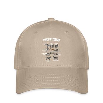 Types Of Zebra, Zebra Breeds List Animal Lover - Flexfit Cap - khaki - Front