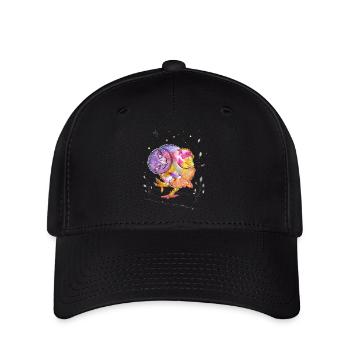 Gute Laune Eule - Flexfit Cap - Schwarz - Vorne