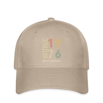 Geburtstagsgeschenk 48 Jahre alt - 1976 - Flexfit Cap - Khaki - Vorne