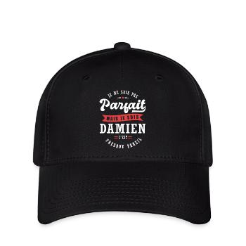 Damien Parfait Cadeau prenom damien - Casquette Flexfit - noir - Devant