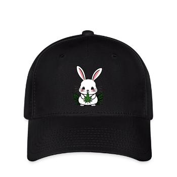 Cannabis Rabbit - Flexfit Cap - black - Front