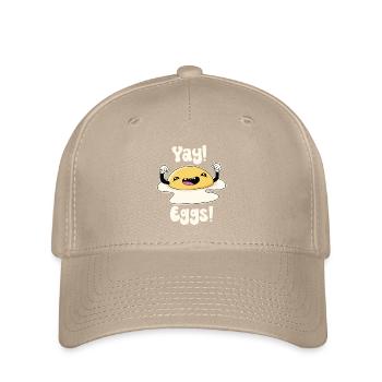 Juhu-Eier - Flexfit Cap - Khaki - Vorne