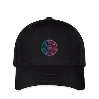 Mandala Symbolischer Kompass – Ornament Illustrati - Flexfit Cap - Schwarz - Vorne
