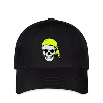 Crâne Pirate Ahoy - Casquette Flexfit - noir - Devant