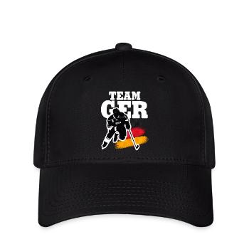 EISHOCKEY DEUTSCHLAND GERMANY - Flexfit Cap - Schwarz - Vorne