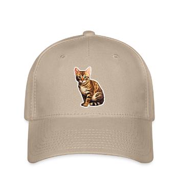 Bengalische Katze - Flexfit Cap - Khaki - Vorne