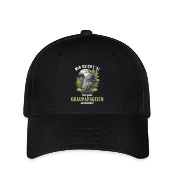 Perroquets gris d’Afrique - Casquette Flexfit - noir - Devant