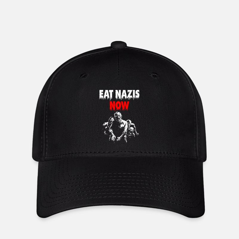 MANGEZ DES NAZIS MAINTENANT - Casquette Flexfit - noir