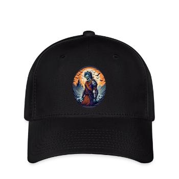Gruseliges Halloween-partykostüm Zombie-krieger - Casquette Flexfit - noir - Devant