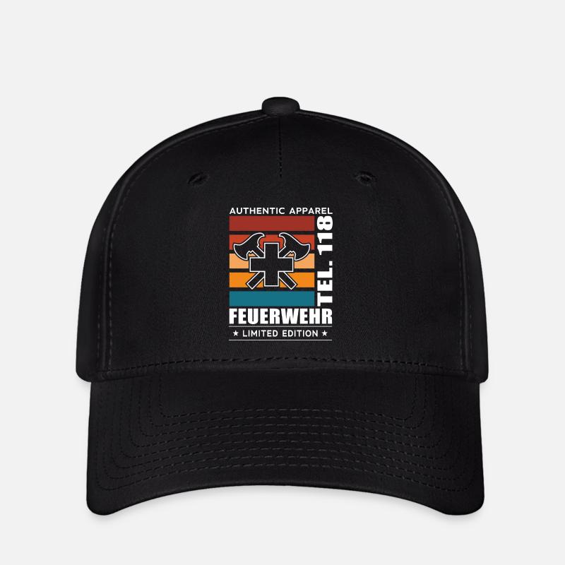 Pompiers - Casquette Flexfit - noir