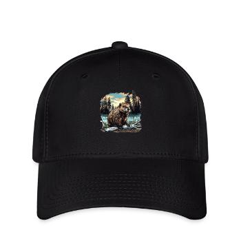 Beaver Biber - Flexfit Cap - Schwarz - Vorne