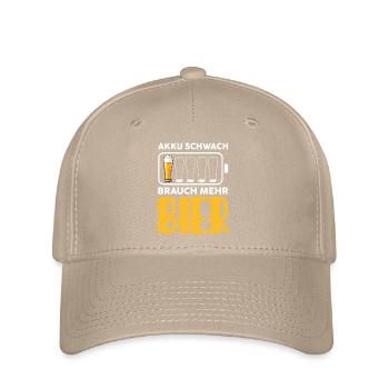 Bier und bewegung - Flexfit Cap - Khaki - Vorne