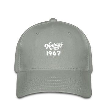 Vintage since February 1967 Geburtstag Geschenk - Flexfit Cap - Grüngrau - Vorne