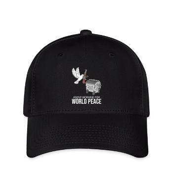 Weltfrieden - Agent working for World Peace - Flexfit Cap - Schwarz - Vorne