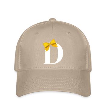 Buchstabe d gelber Knoten - Flexfit Cap - Khaki - Vorne