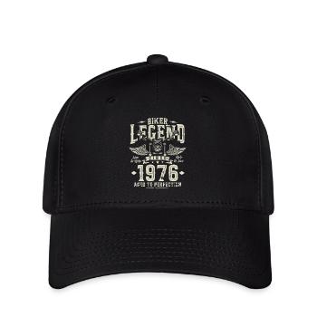 Biker Legende seit 1976 - Flexfit Cap - Schwarz - Vorne