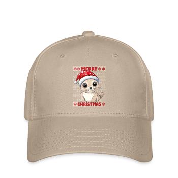 Robbe Seerobbe Ugly Christmas Weihnachten Xmas Süß - Flexfit Cap - Khaki - Vorne