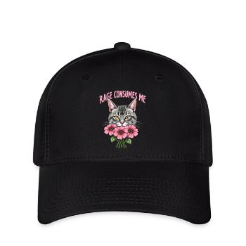 Rage Consumes Me Funny Catflower - Flexfit Cap - black - Front