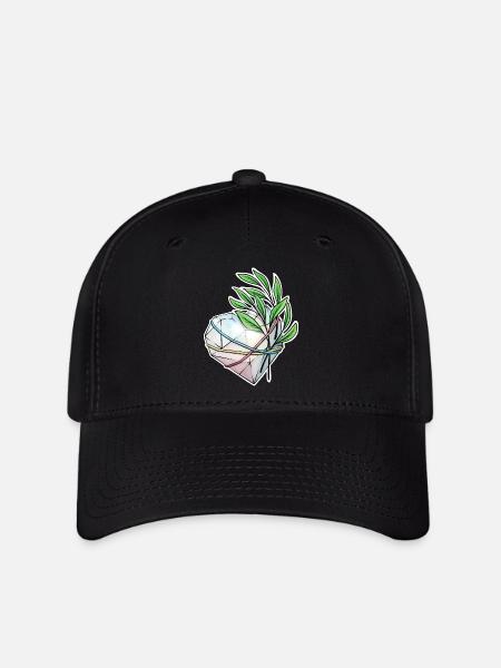 Kristall Herz - Flexfit Cap - Schwarz