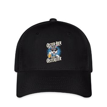 Oster Bier Statt Ostereier - Flexfit Cap - Schwarz - Vorne