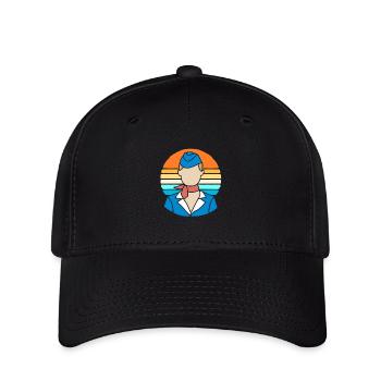 Stewardess Flight Attendant - Flexfit Cap - black - Front