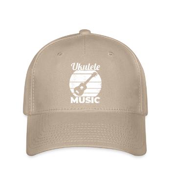 Lustige Ukulele Musik - Flexfit Cap - Khaki - Vorne