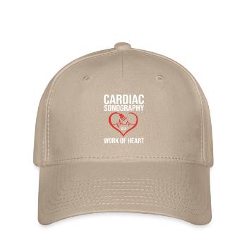 Cardiogram, cardiography, sonography, ultrasound - Flexfit Cap - khaki - Front