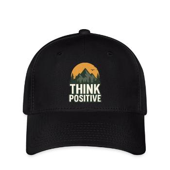 Think Positive Nature Adventure Tee - Flexfit Cap - black - Front