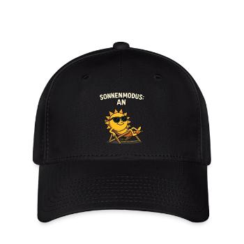 Urlaub Sommer Strand Sonne Relax Spruch - Flexfit Cap - Schwarz - Vorne