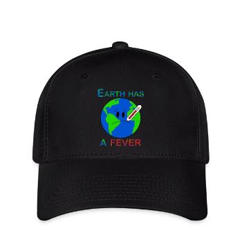 Die Erde hat Fieber - Flexfit Cap - Schwarz - Vorne