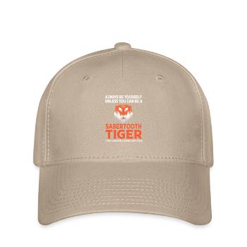 Säbelzahntiger Urzeit - Flexfit Cap - Khaki - Vorne