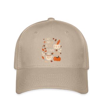 Herbstlicher Pumpkin Cozy Print Kürbis Design  - Flexfit Cap - Khaki - Vorne