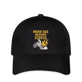 More gas, less stress - Flexfit Cap - black - Front