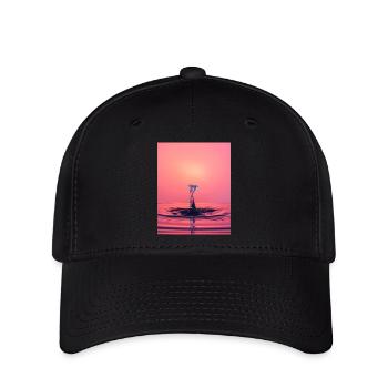 Flüssiger abstrakter Spritzer - Flexfit Cap - Schwarz - Vorne