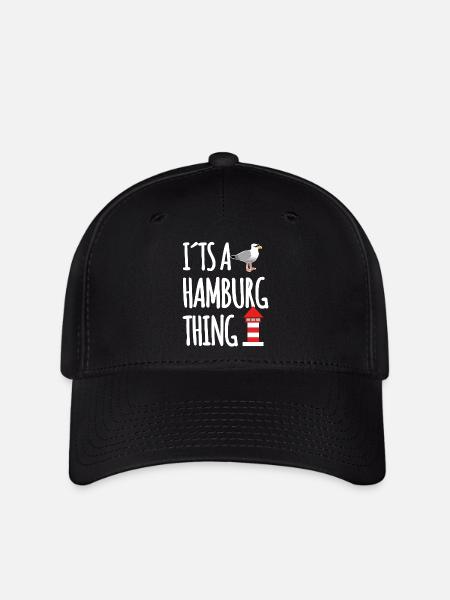 Hamburg Hafen Spruch - Flexfit Cap - Schwarz