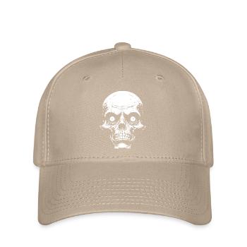 Psycho Schädelgrafik - Flexfit Cap - Khaki - Vorne