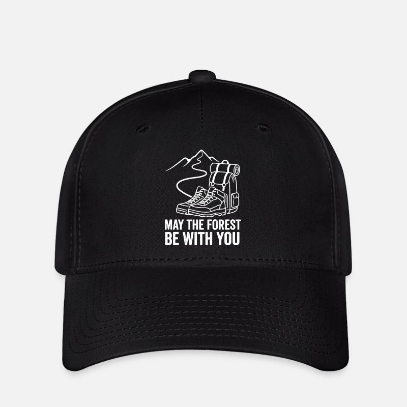 Avventura sul Sentiero della Foresta Escursionismo in Montagna - Flexfit Cap - nero