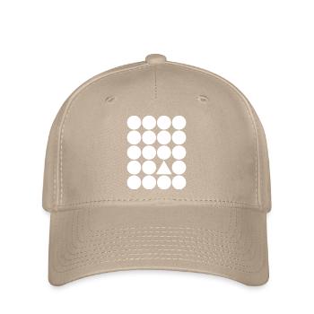 Geometrischer Rasterdreieckakzent - Flexfit Cap - Khaki - Vorne