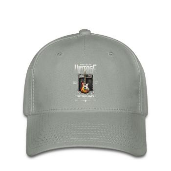 I'm Not Old I'm Vintage Retro 2002 Guitar Player - Flexfit Cap - green-grey - Front