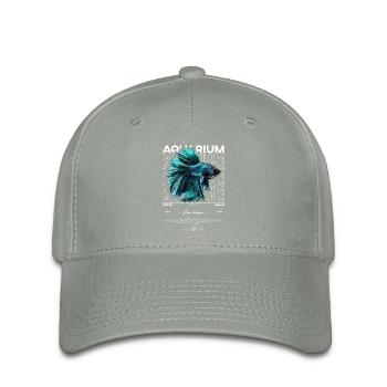 Betta Fish Keeper Moderne Streetwear - Flexfit Cap - Grüngrau - Vorne