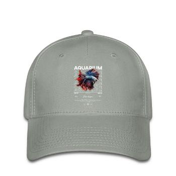 Betta Fish Keeper Moderne Streetwear - Flexfit Cap - Grüngrau - Vorne